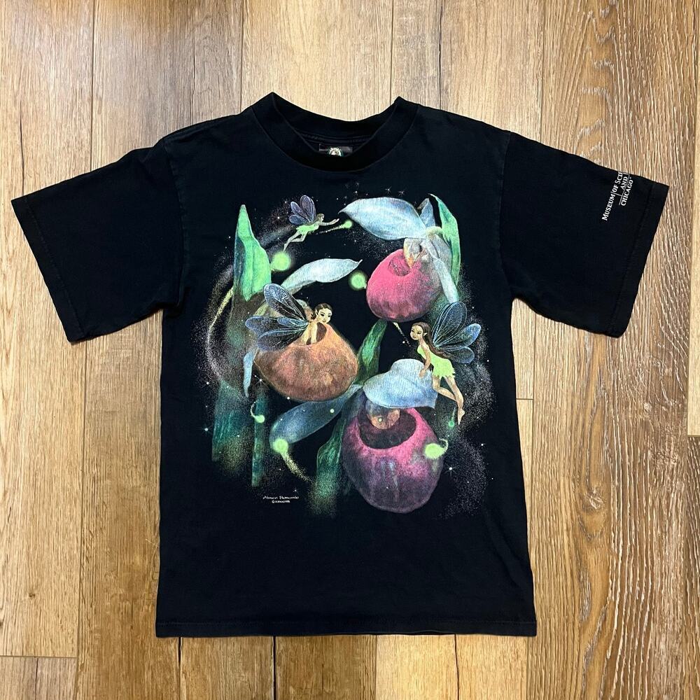 VTG Silkmasters Y2K Amiee Bonamie Fantasy Fairies T-Shirt Sm Fairy Goth USA CHI